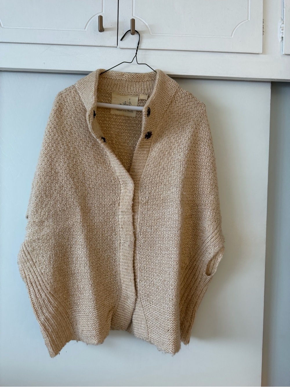 Angel Of The North Cream Knit Poncho Cardigan